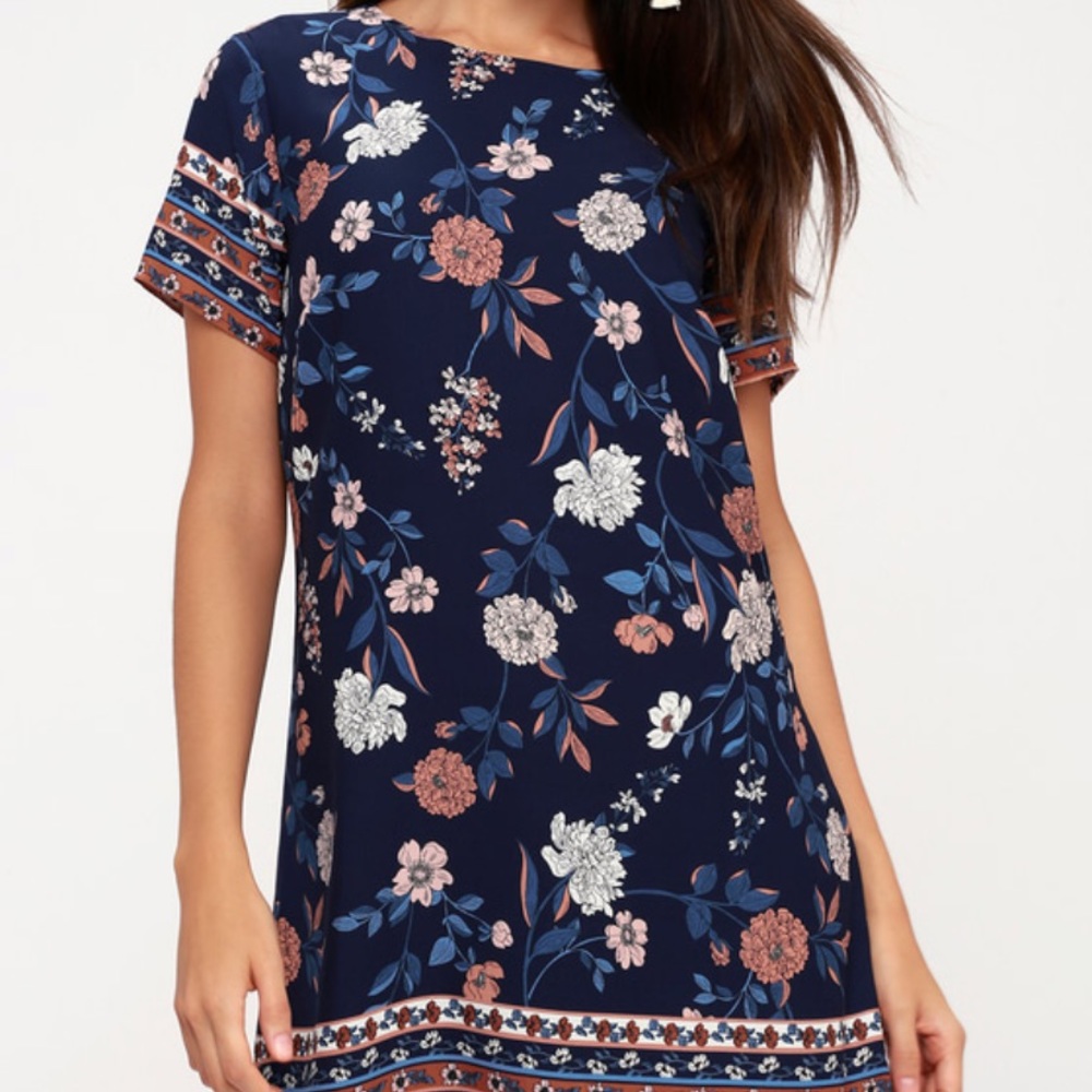 Lulu’s a-flora-ble floral print shift dress